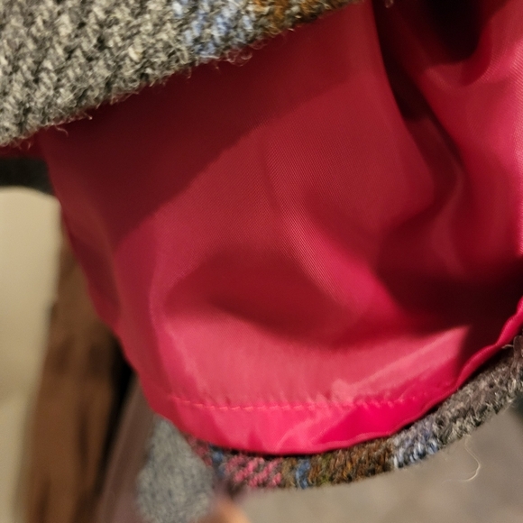 Boden British Tweed Wool Plaid Clueless Y2K Style Mini Skirt Pink & Gray Size 14 - Picture 4 of 7